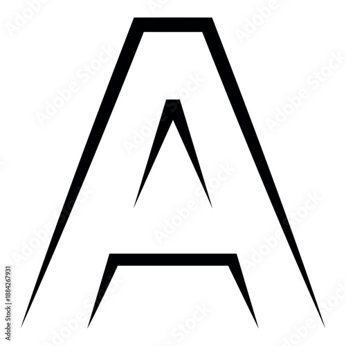 Futuristic Geometric Letter...