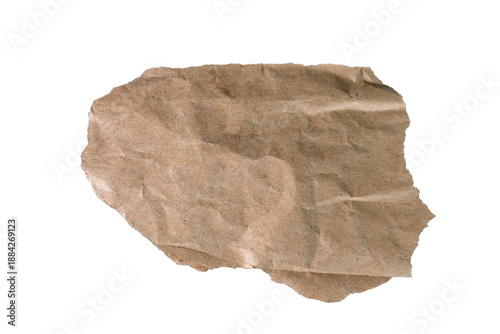 Torn Crumpled Brown Paper T...