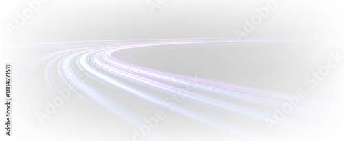 Fotografi Neon Expressway Light Trails PNG Fast Futuristic Energy Motion