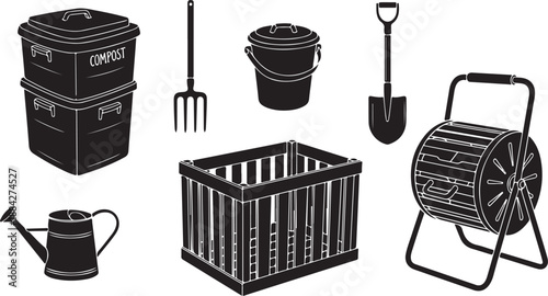Gardening tools and equipment for yard work and maintenance