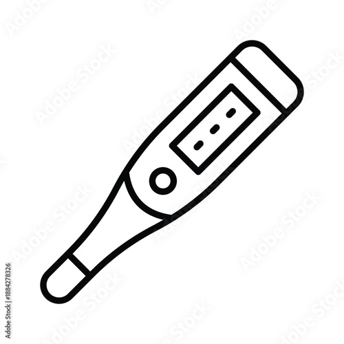 Take a look at this amazing line icon of medical thermometer