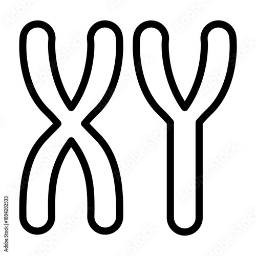 Chromosome Vector Line Icon Design
