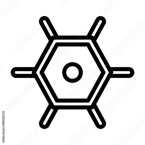 Nucleotide Vector Line Icon Design