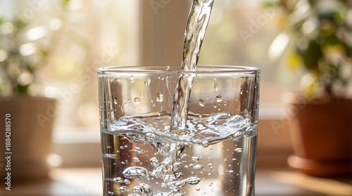 Fresh, clear water is pouri...