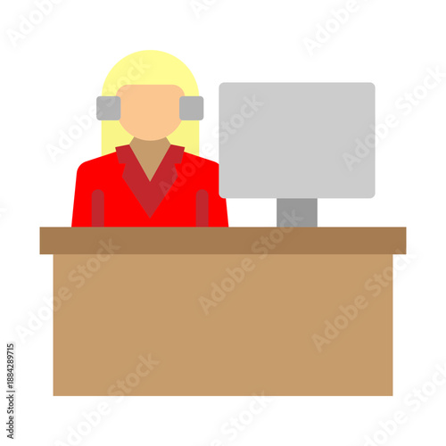 Help Desk Vector Flat Icon Design