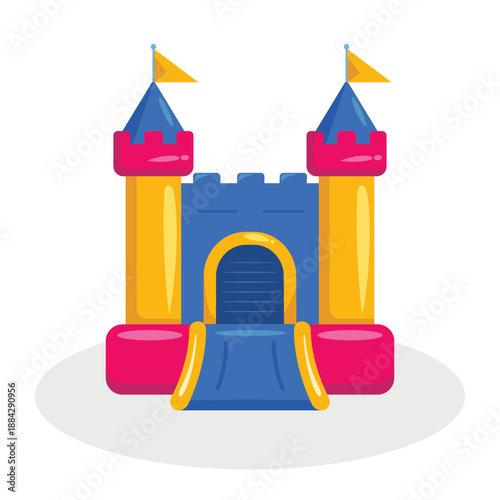 bounce house logo icon design vector isolated illustration