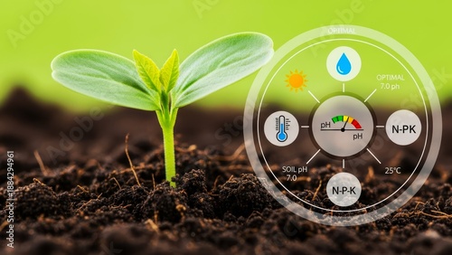 Smart Farming pH Sensor on Green Sprout for Precision Agriculture Technology