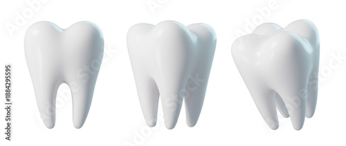 Fotografía 3d Bright White Teeth - Dental Care and Oral Hygiene Concept