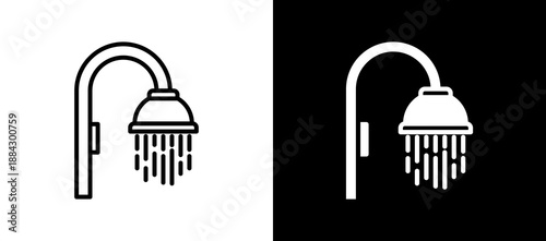 Shower lineglyph icon