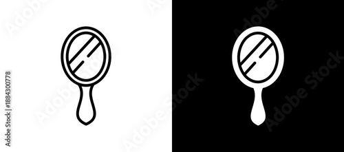 Mirror lineglyph icon