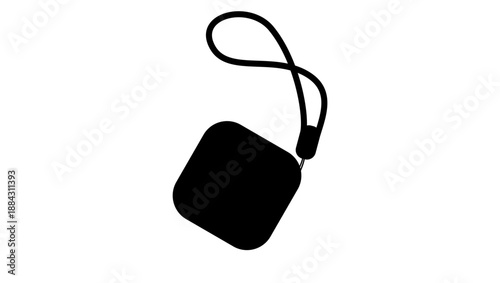 Magnetic Hand Warmers Rechargeable, black isolated silhouette