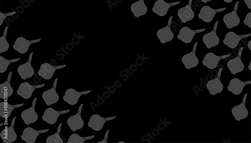 Onion Seamless Pattern Flat Minimal Vegetable Background