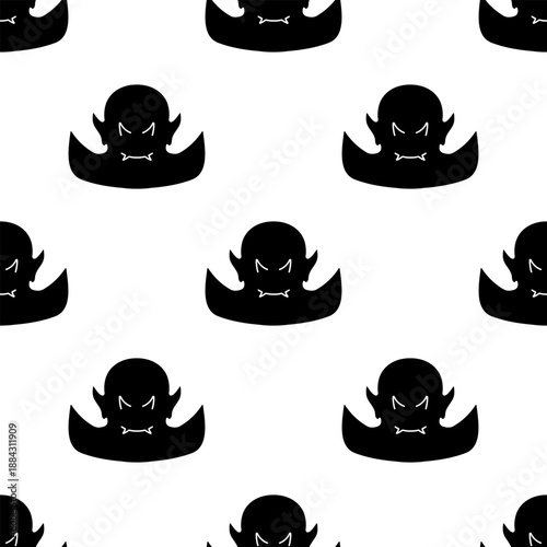 vampire seamless pattern isolated on transparent background.