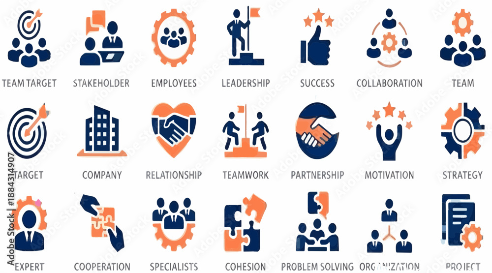 Fototapeta premium Illustrations of various business concepts