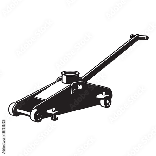 Hydraulic Floor Jack Vector Illustration for Car Repair and Automotive Service Concept