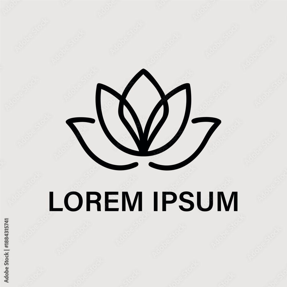 Fototapeta premium Lotus flower logo ideal for design and branding concepts
