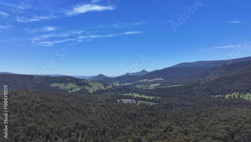 Fotografie Spectacular aerial photo of Marysville Victoria Australia