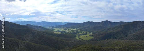 Fotografie Aerial panorama of Jamieson Victoria Australia