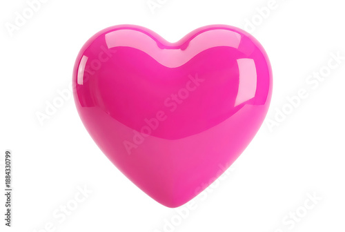 Wallpaper Mural A bright pink heart shaped object on a black background Torontodigital.ca