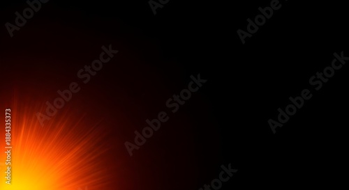 Dramatic Sunrise Over Dark Horizon With Brilliant Orange Light Rays Bursting From The Edge, Evoking A Sense Of Hope And New Beginnings