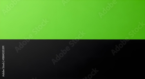 Vibrant lime green and deep black horizontal split creating a modern, minimalist graphic background for various design projects, digital presentations, and contemporary branding concepts