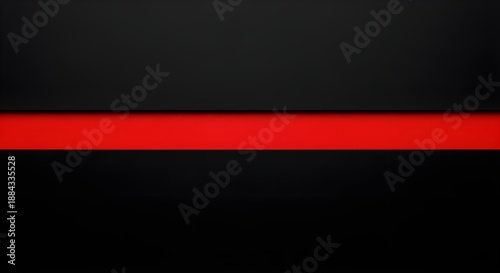Sleek and minimalist abstract graphic featuring a vibrant red horizontal line cutting across a deep black background, symbolizing focus, division, or a modern design element