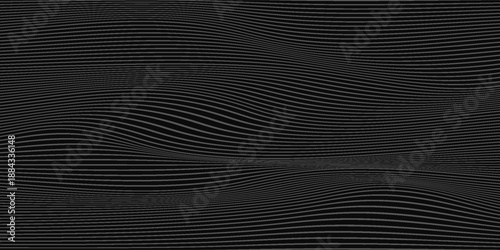 Abstract 3d rendering of high tech metal structure. Dark background with lines in empty space. Futuristic steel shape.