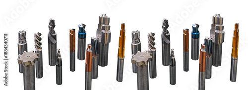 Konstfotografi The tool for CNC milling machine on white