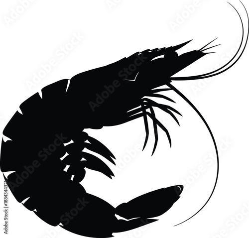 Tribal black fish silhouette vector illustration featuring a wild animal head design with dragon and monster style tattoo elements as a symbolic nature icon