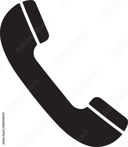 vector illustration of a black and white phone icon