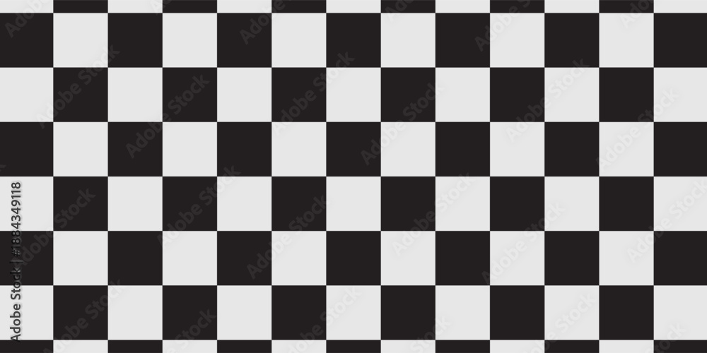 Fototapeta premium Black and white checkered pattern, Checkerboard seamless pattern