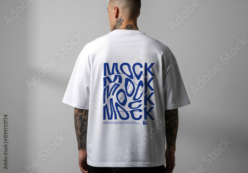 Back View T-Shirt Mockup with Generative AI