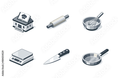 Culinary School and Tools Icons