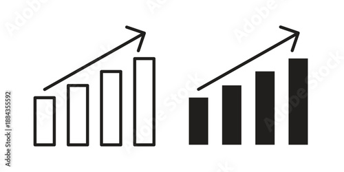 Chart icon suitable vector symbol for graphic design, logo, web site, social media
