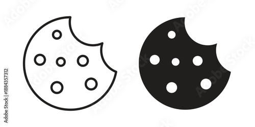 Cookie icon suitable vector symbol for graphic design, logo, web site, social media