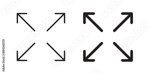 Expand icon suitable vector symbol for graphic design, logo, web site, social media