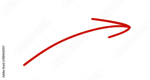 A simple, elegant red arrow pointing to the right, indicating direction or progression
