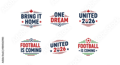 Soccer Championship Design Unity and Home Spirit Football Celebrations. 