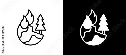 Habitat Destruction linemixed icon