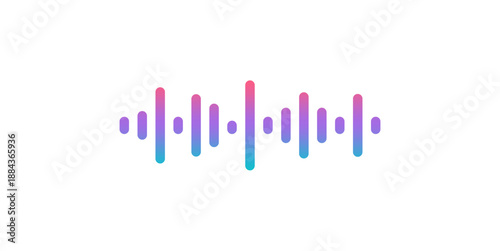 podcast sound waveform pattern for radio audio, music player, video editor, voice assistant, recorder. vector