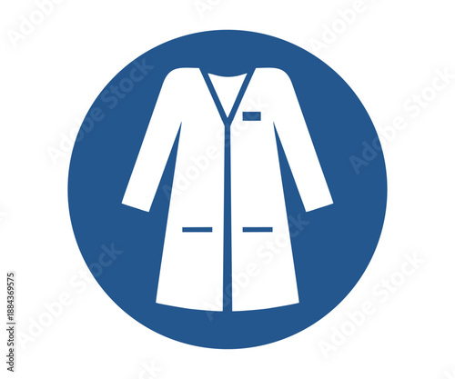 ISO 7010 M059. Wear laboratory coat sign vector design and illustration. 
