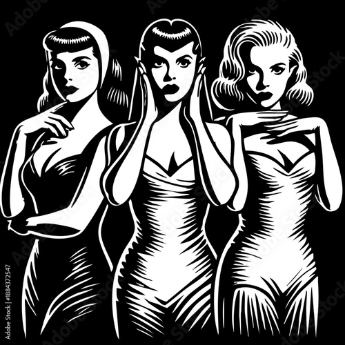 Fotografie Three noir graces