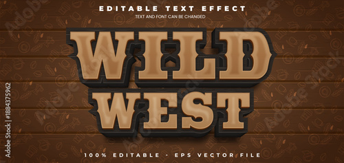Wild West style editable text effect in Vintage trend style