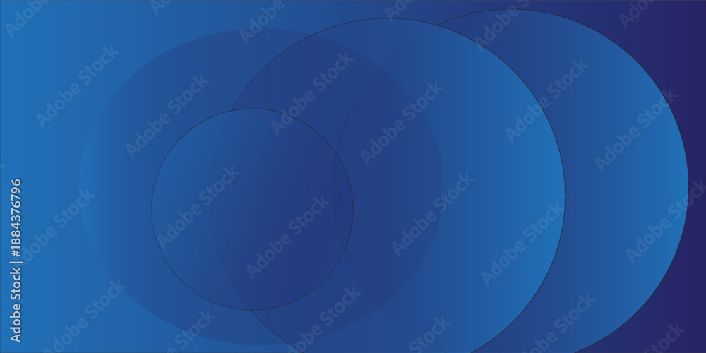 Obraz premium Abstract blue background with circles. Vector illustration