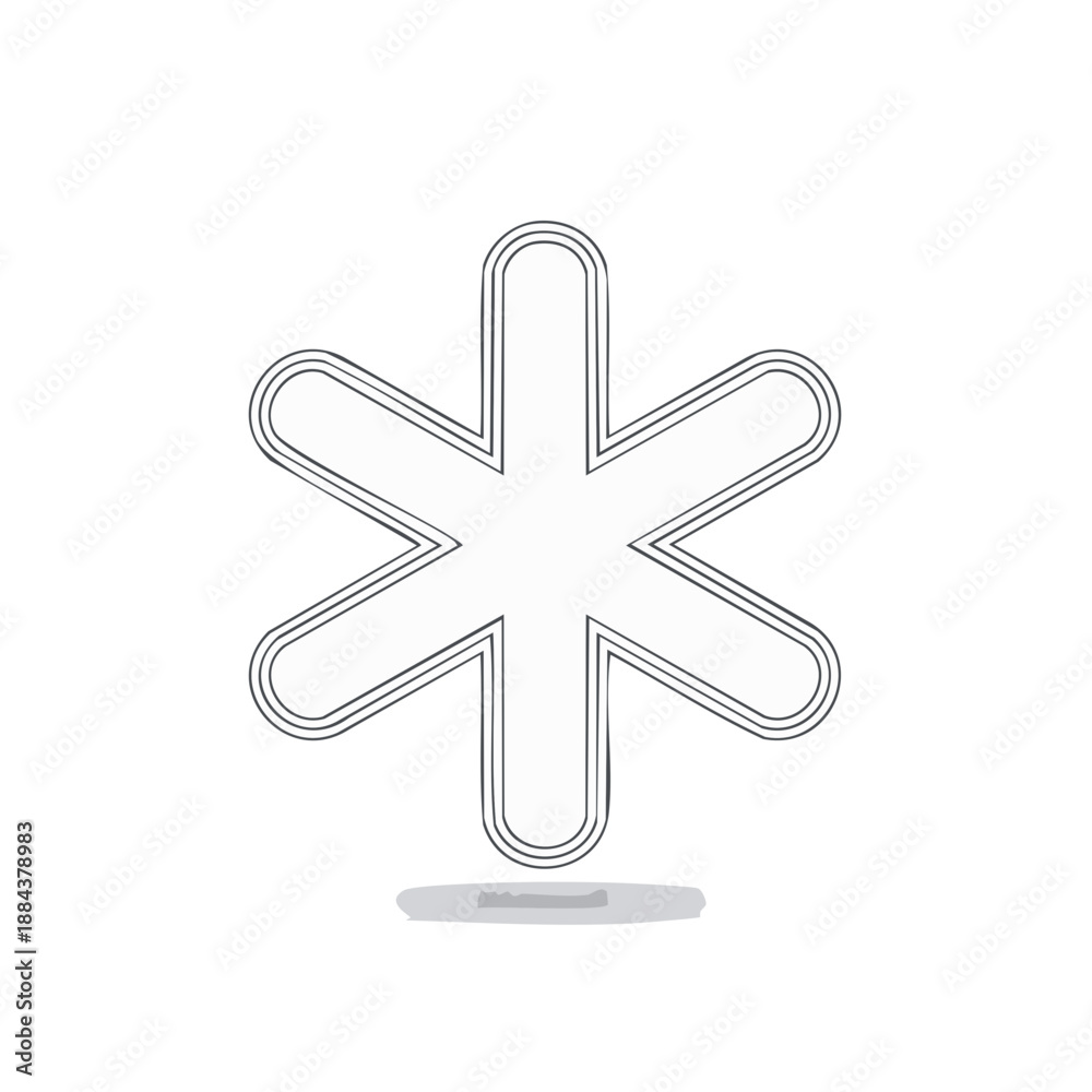 Fototapeta premium Star of Life Outline Icon Emergency Medical Services Symbol Health Symbol