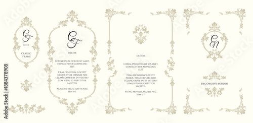 Сollection of Renaissance decor. Ornaments and borders.