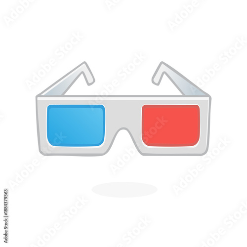 3D Glasses with Red and Blue Lenses for Cinema Experience, Movie Watching