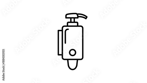 Hand sanitizer dispenser bottle icon.