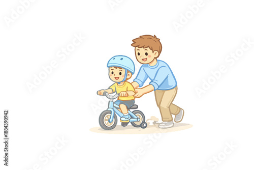  Parent Teaching Child Bicycle Icon