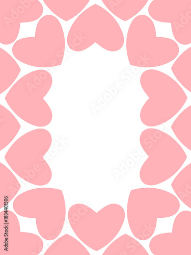 Background vector doodle drawing pink hearts with free space for inscription.